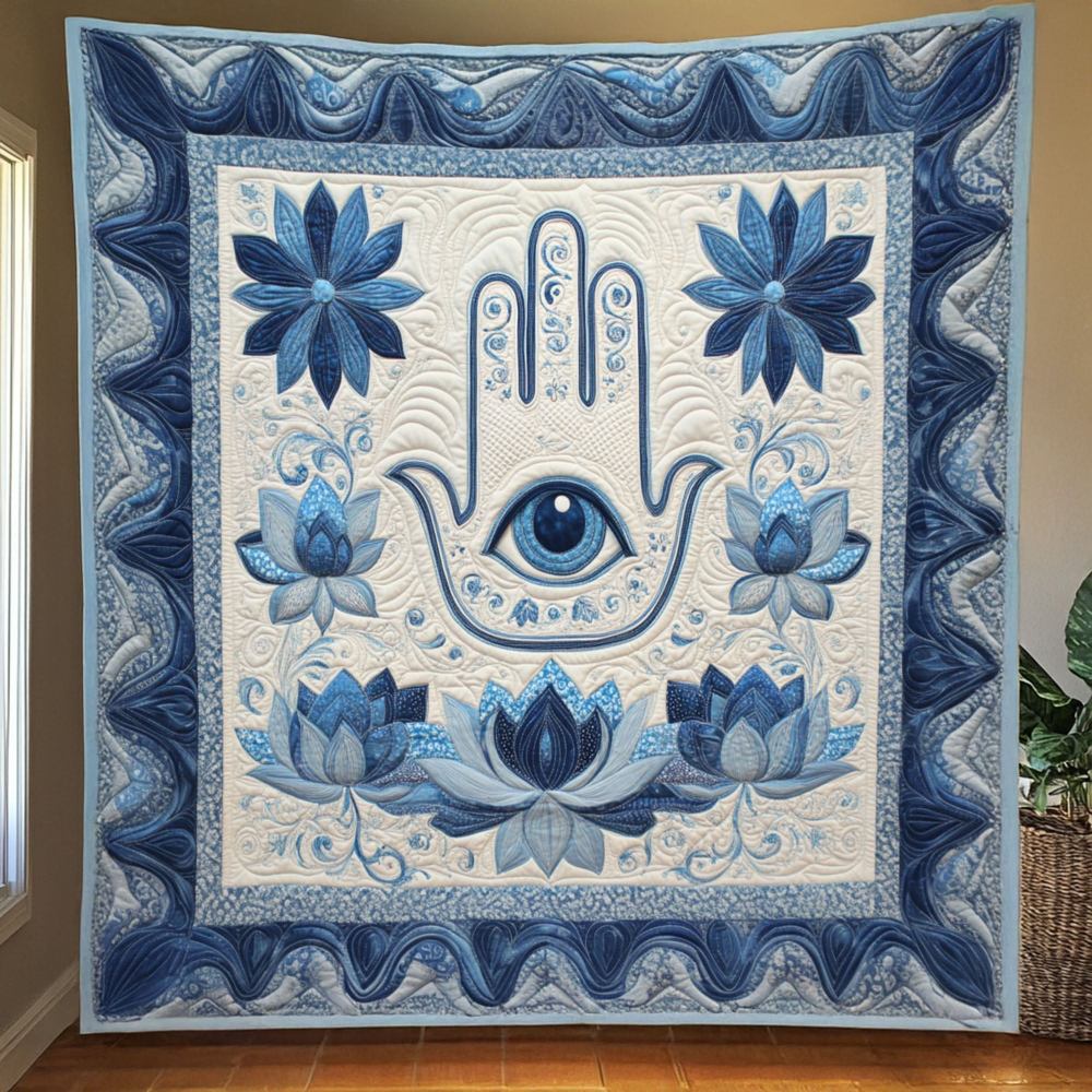 Lotus Hands Quilted Blanket Best Throw Blanket Lotus Gifts For Her - Marykun