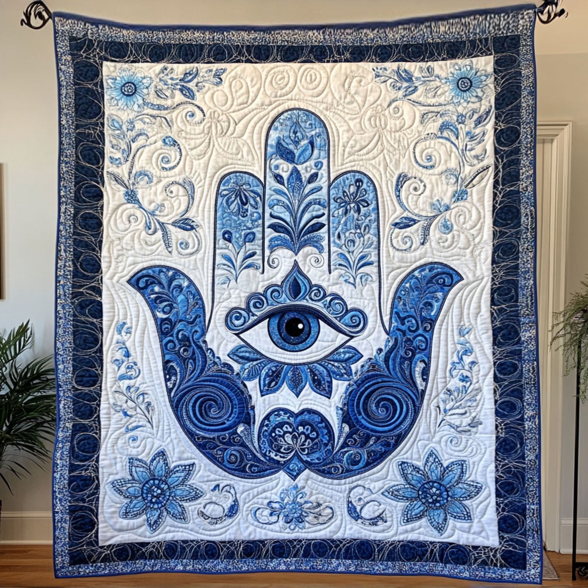 Lotus Serenity Quilted Blanket Bedroom Decor Lotus Flower Gifts - Marykun