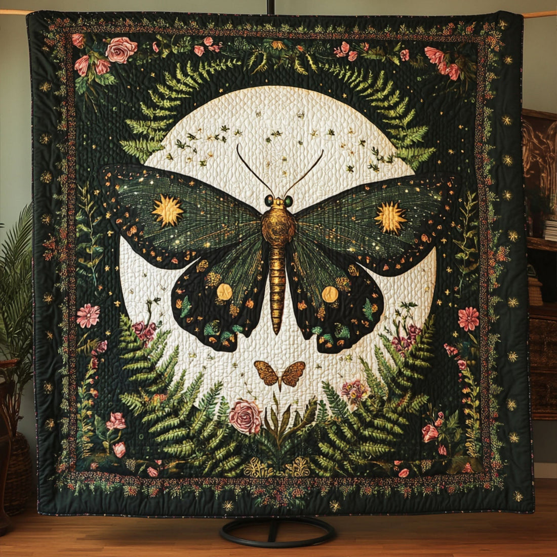 Lunar Dance Quilted Blanket Holiday Throw Blanket Butterfly Gift Ideas For Her - Marykun