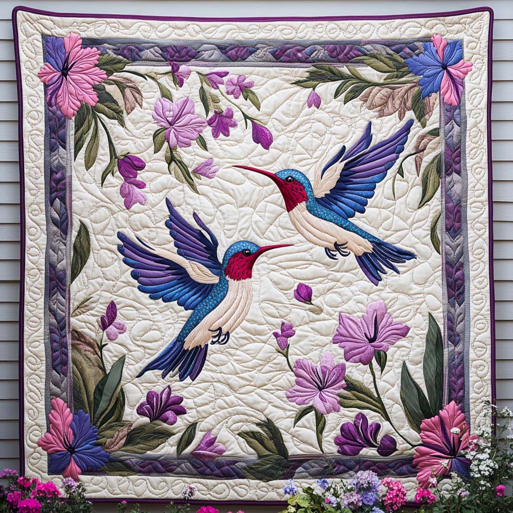 Lush Wingspan Quilted Blanket Christmas Holiday Hummingbird Birthday Gift Ideas - Marykun