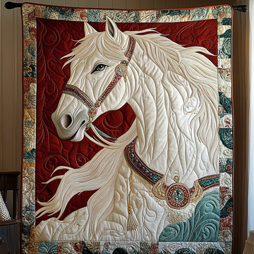 Majestic Horse Quilted Blanket Best Couch Throw Blanket Cool Gifts For Lion Lovers - Marykun