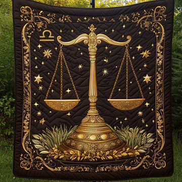 Majestic Libra Balance Quilted Blanket Best Couch Throw Blanket Libra Gifts For Her - Marykun