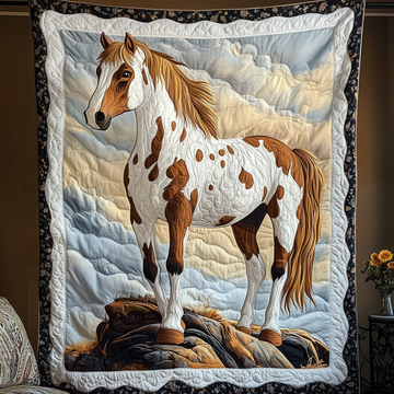Majestic Roamer Quilted Blanket Christmas Holiday Horse Related Gift Ideas - Marykun