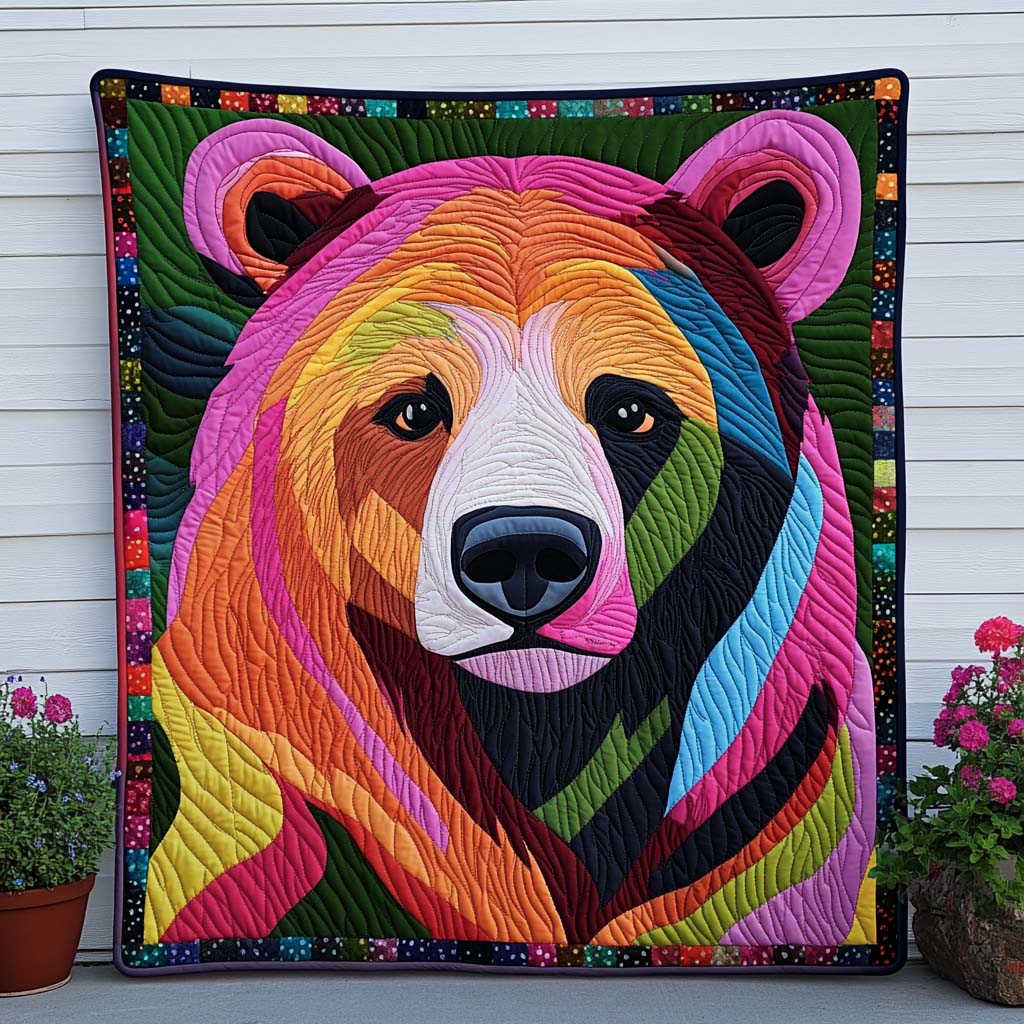 Majestic Wanderer Quilted Blanket Bed Christmas Decor Bear Christmas Presents - Marykun