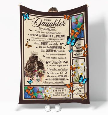 Christmas Birthday Gift Blanket Quilt to Daughter - You are a graceful pillar carved to beautify a palace