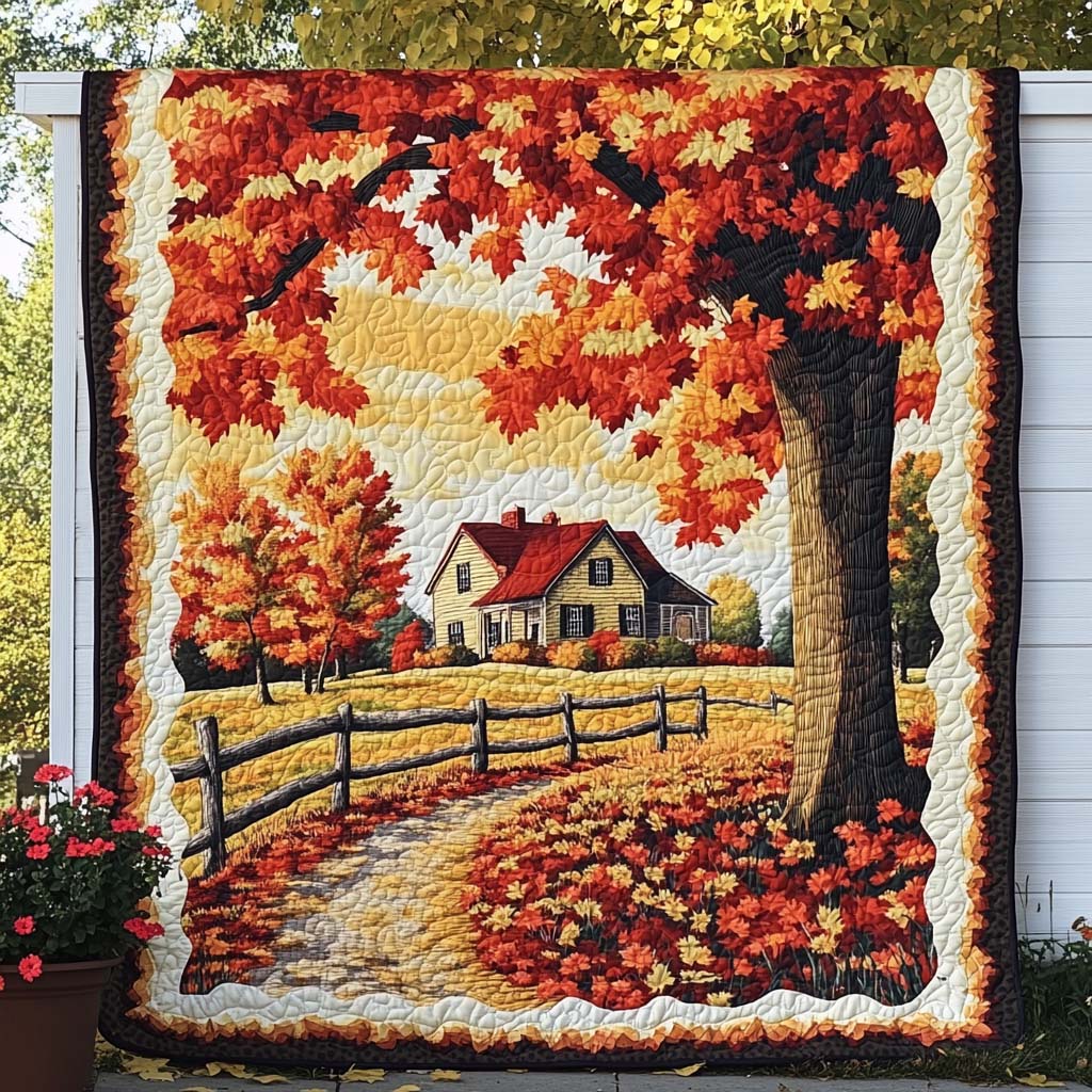Maple Grove Sleep Quilted Blanket Cozy Fall Throw Blankets Good Gifts For Beach Lovers - Marykun