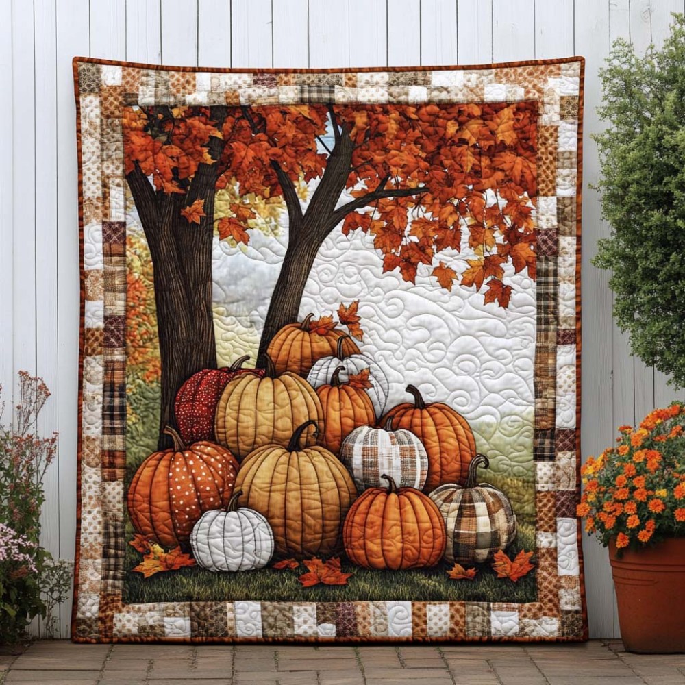 Maple Leaf Kisses Quilted Blanket Cute Fall Blankets Family Ideas For Christmas Gifts - Marykun