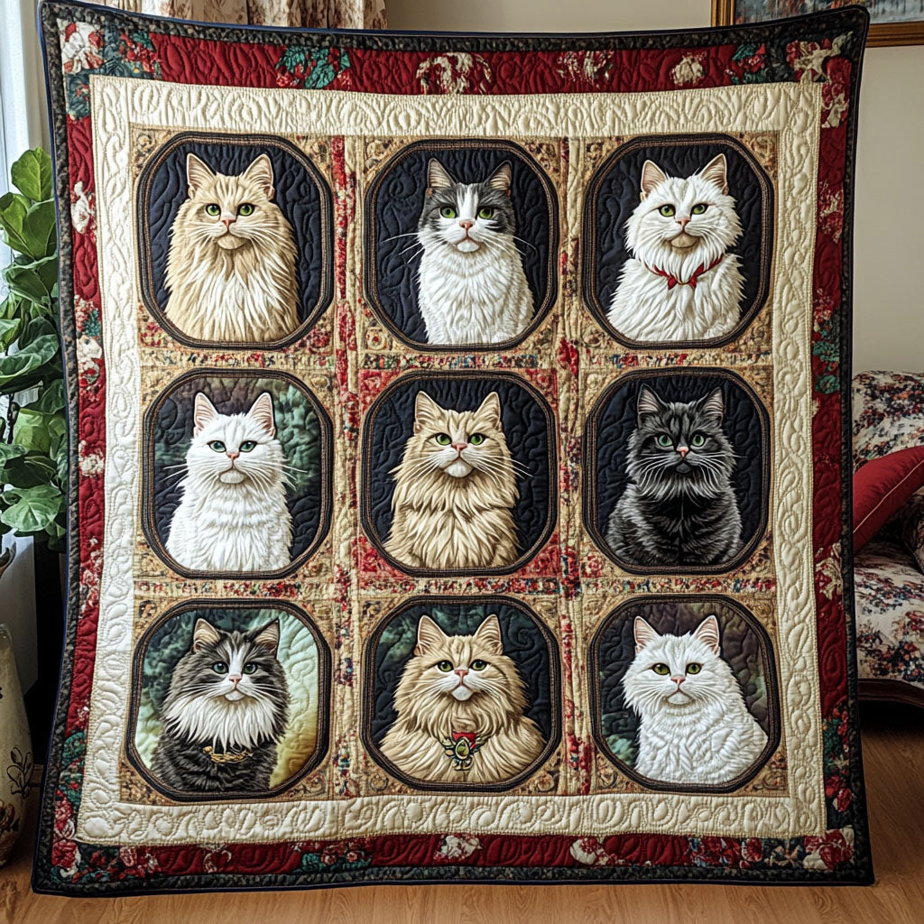 Meow Manor Quilted Blanket Bedroom Xmas Decor Gifts For Black Cat Owners - Marykun