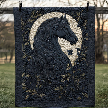 Midnight Horse Quilted Blanket Bedroom Decor Christmas Christian Gifts For Teens - Marykun