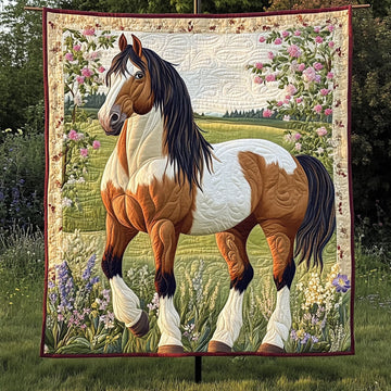 Mighty Clydesdale Quilted Blanket Christmas Throw Blanket Valentines Gifts For Horse Lovers - Marykun