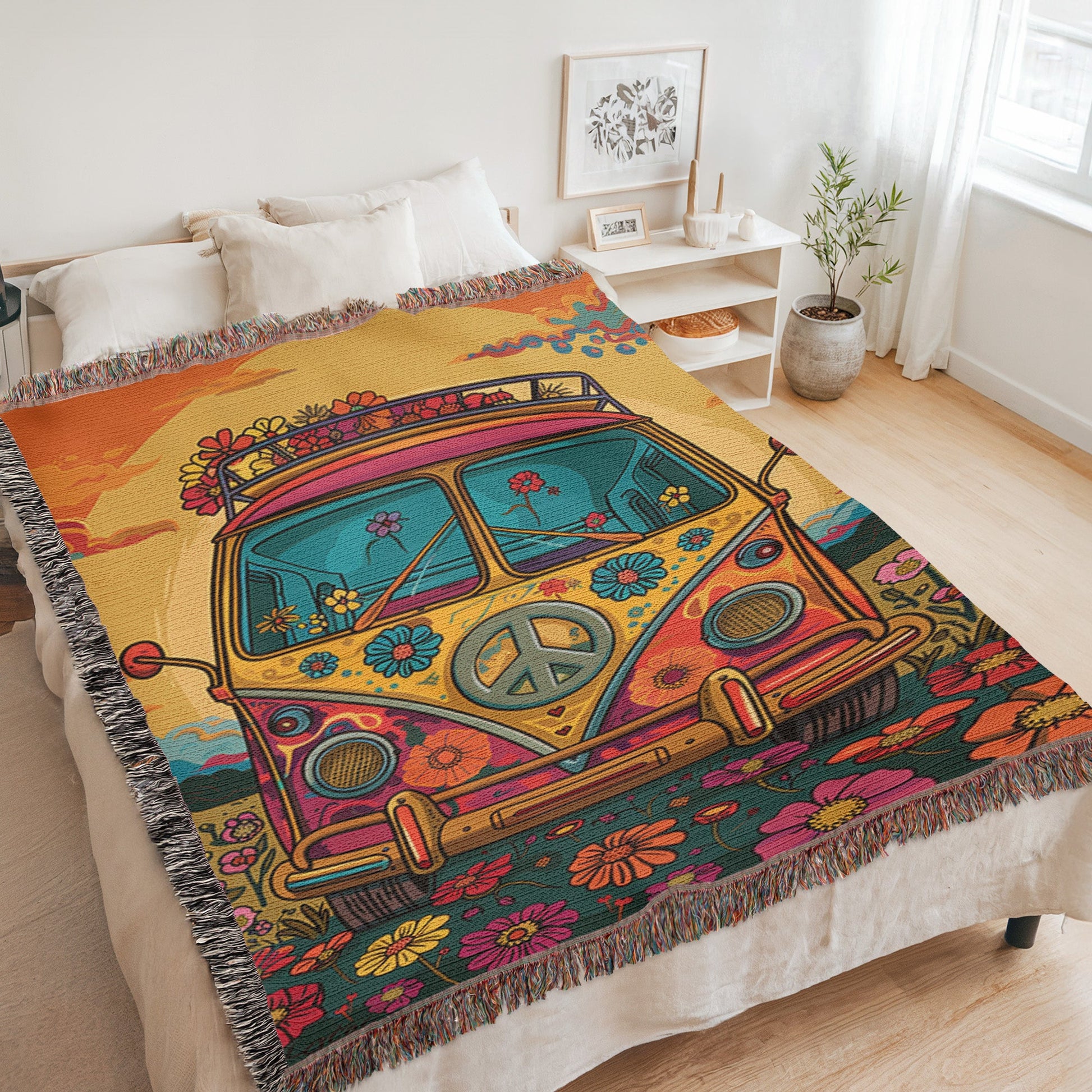 Hippie Road Trip Woven Blanket