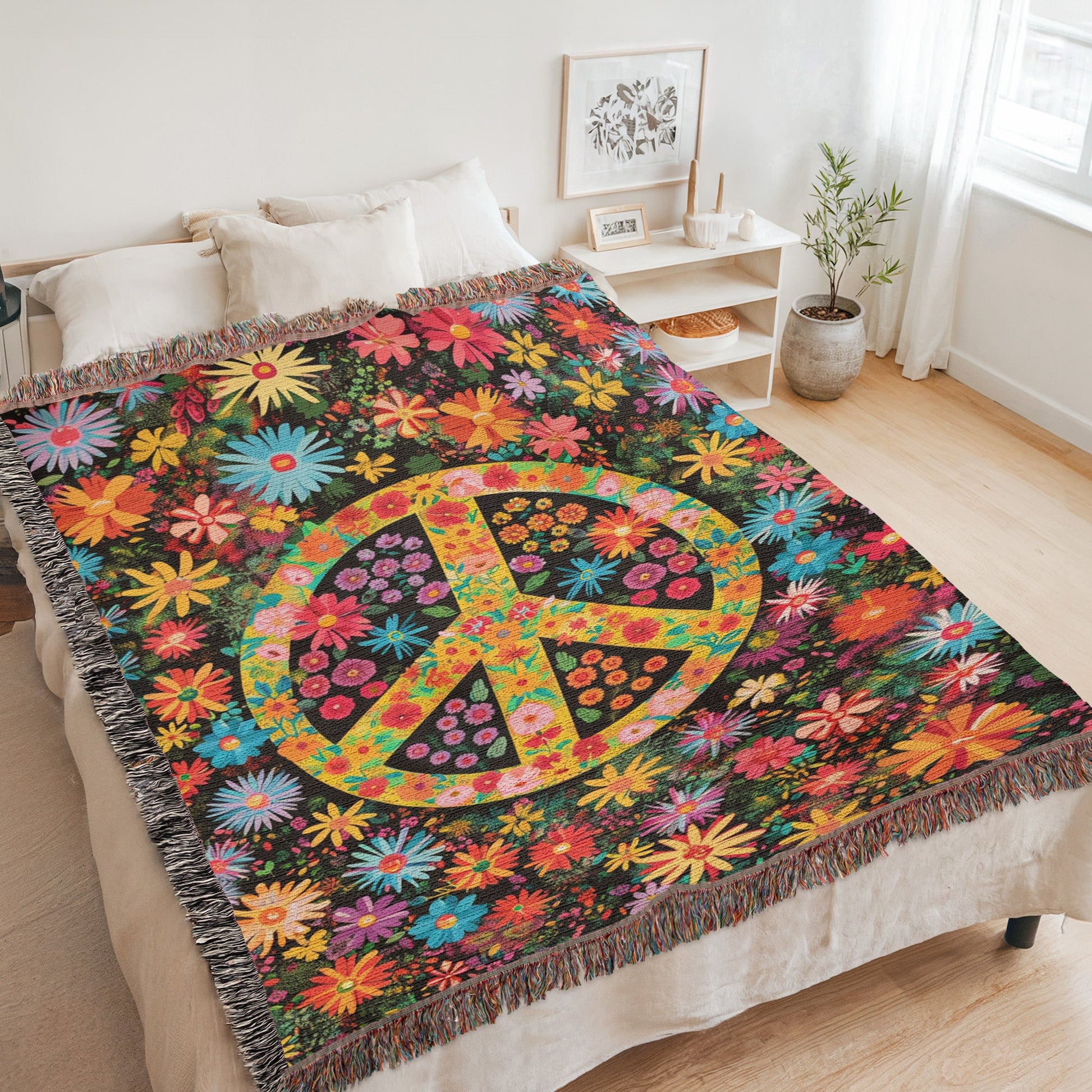 Vintage Bloom Woven Blanket