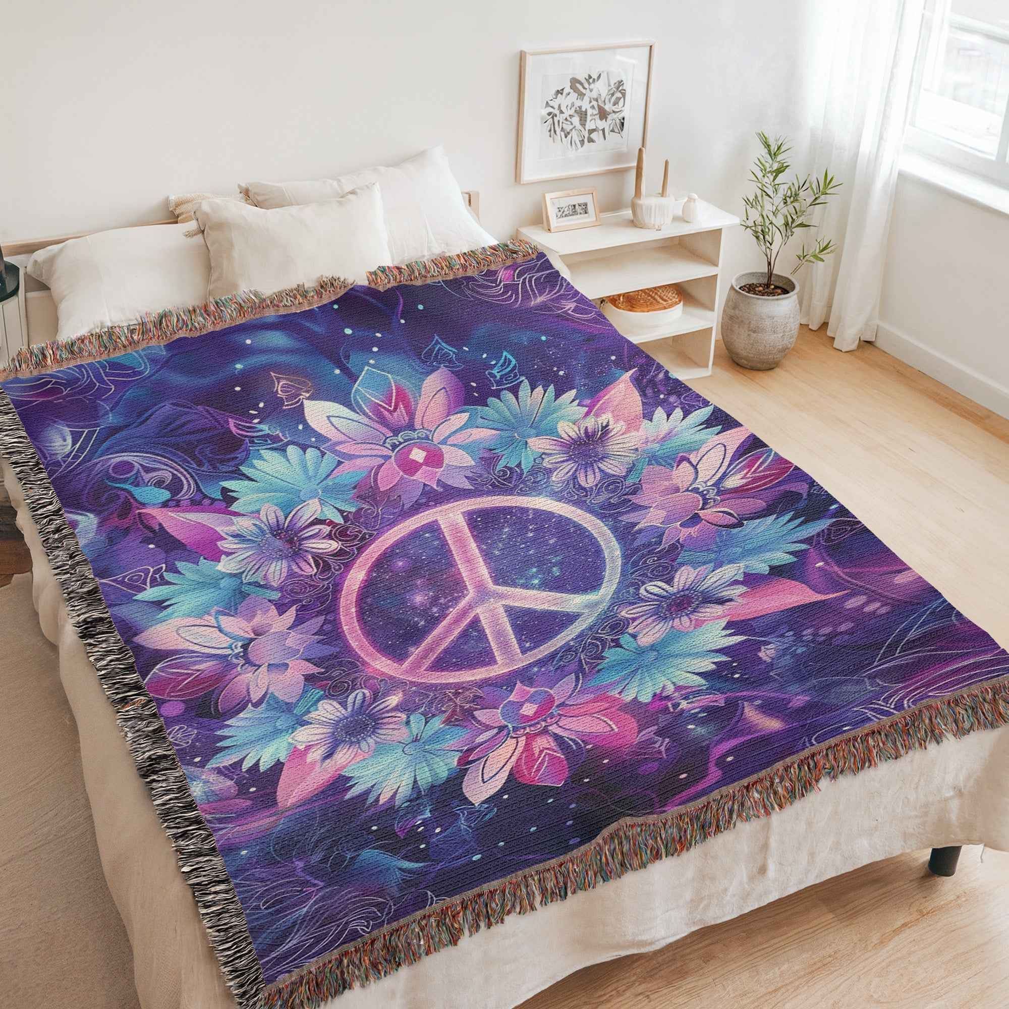 Peaceful Galaxy Woven Blanket