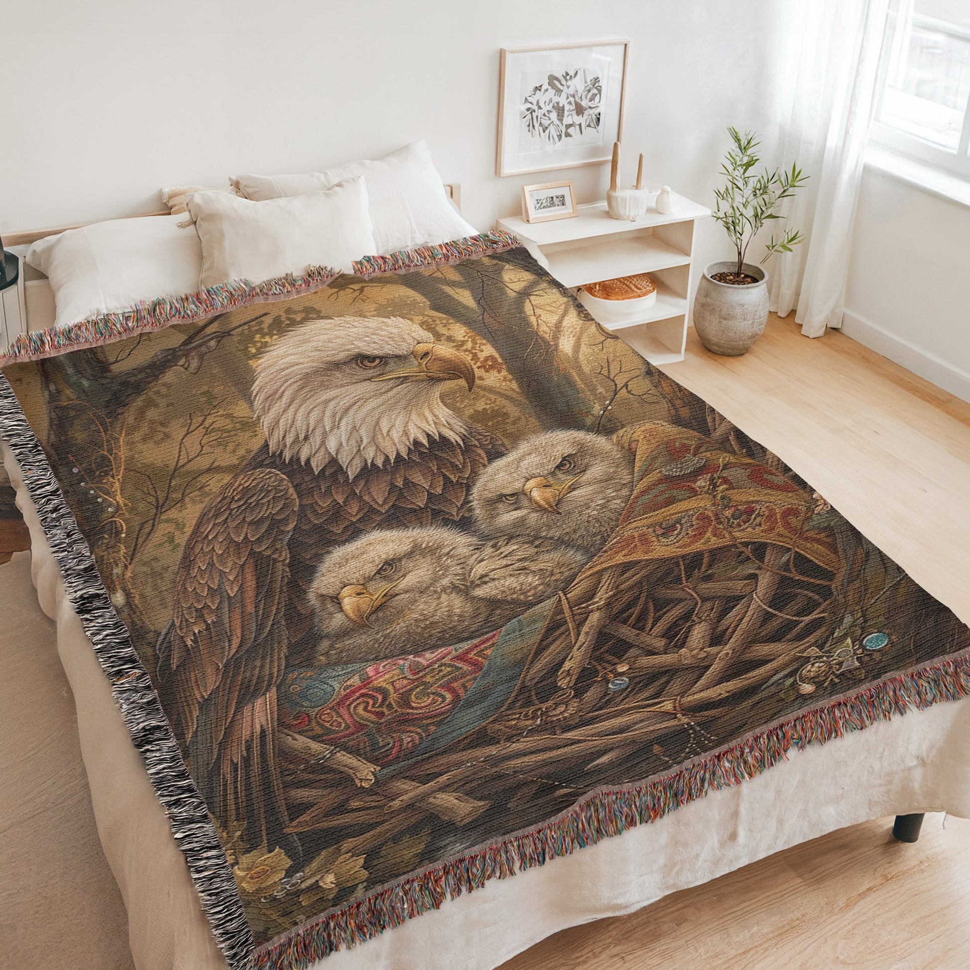 Eagle Mother’s Forest Woven Blanket