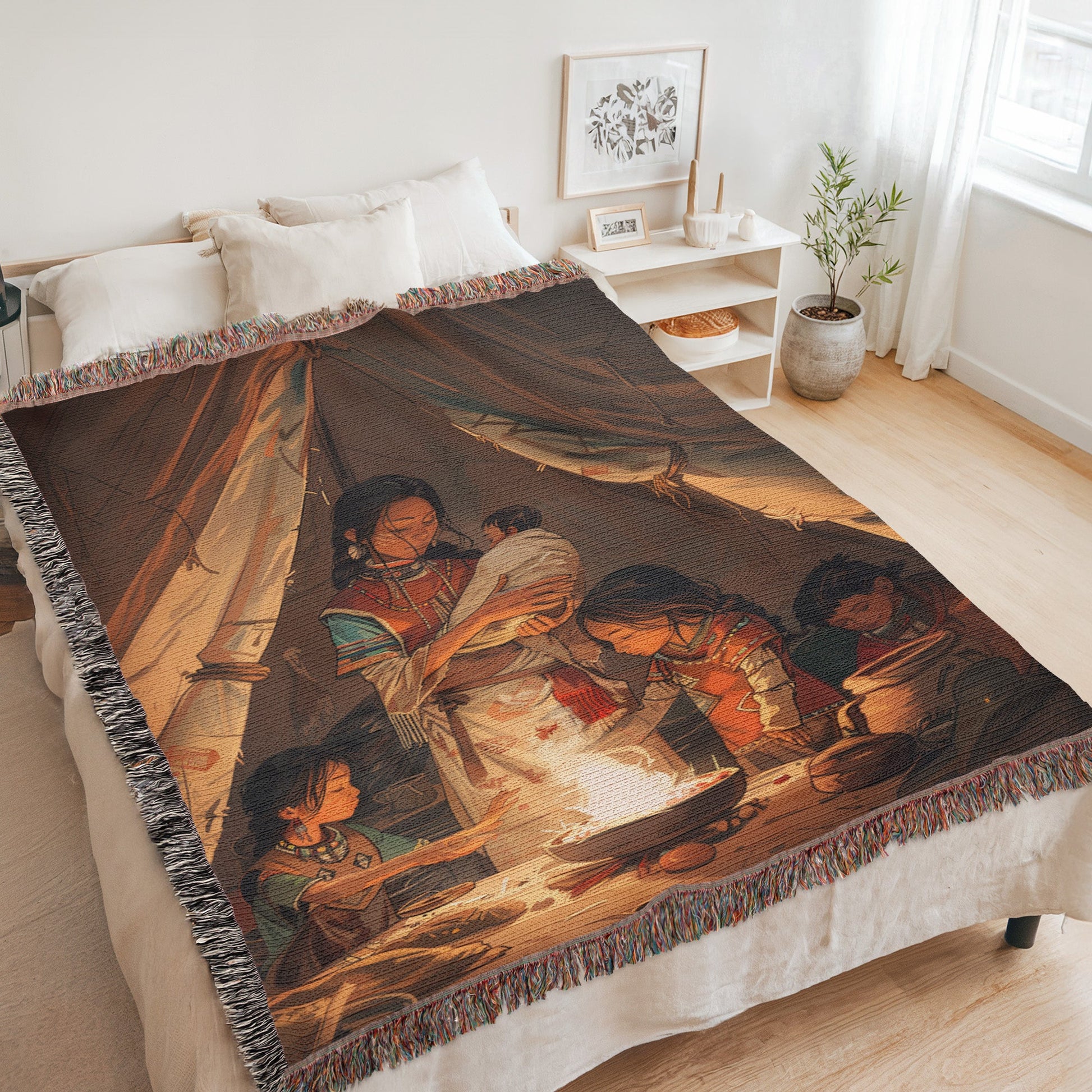Native Mom’s Kitchen Woven Blanket