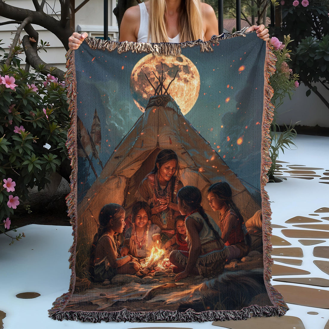 Mom’s Moonlight Woven Blanket