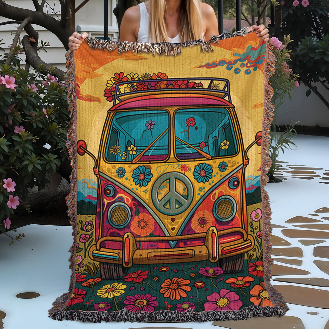 Hippie Road Trip Woven Blanket