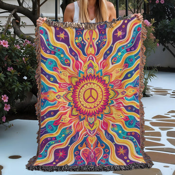 Peaceful Sun Woven Blanket