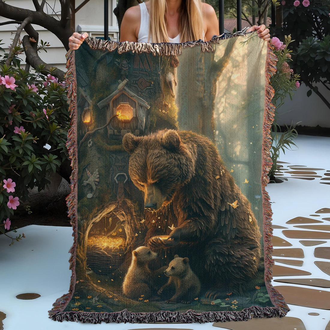 Mother Bear’s Honey Woven Blanket