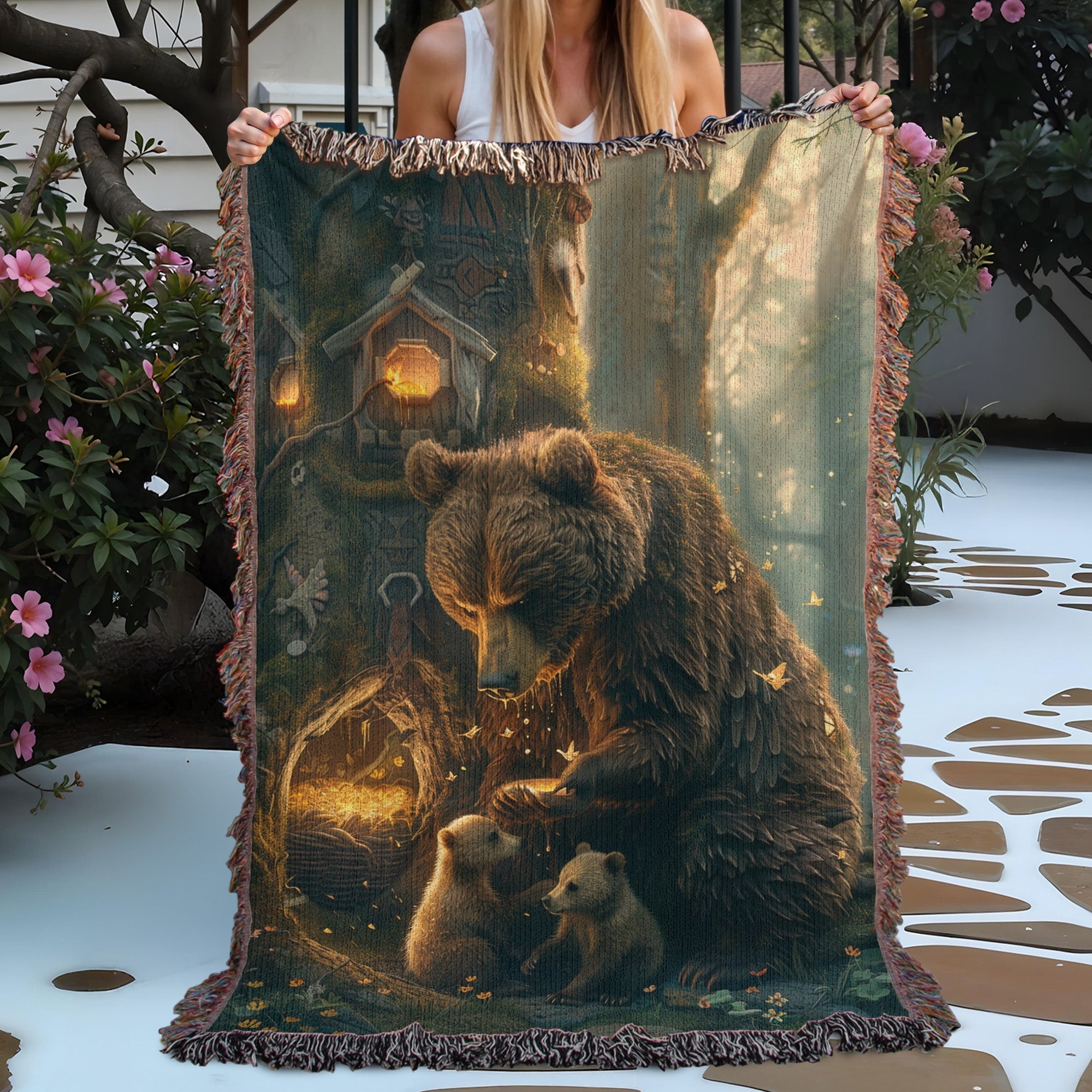 Mother Bear’s Honey Woven Blanket