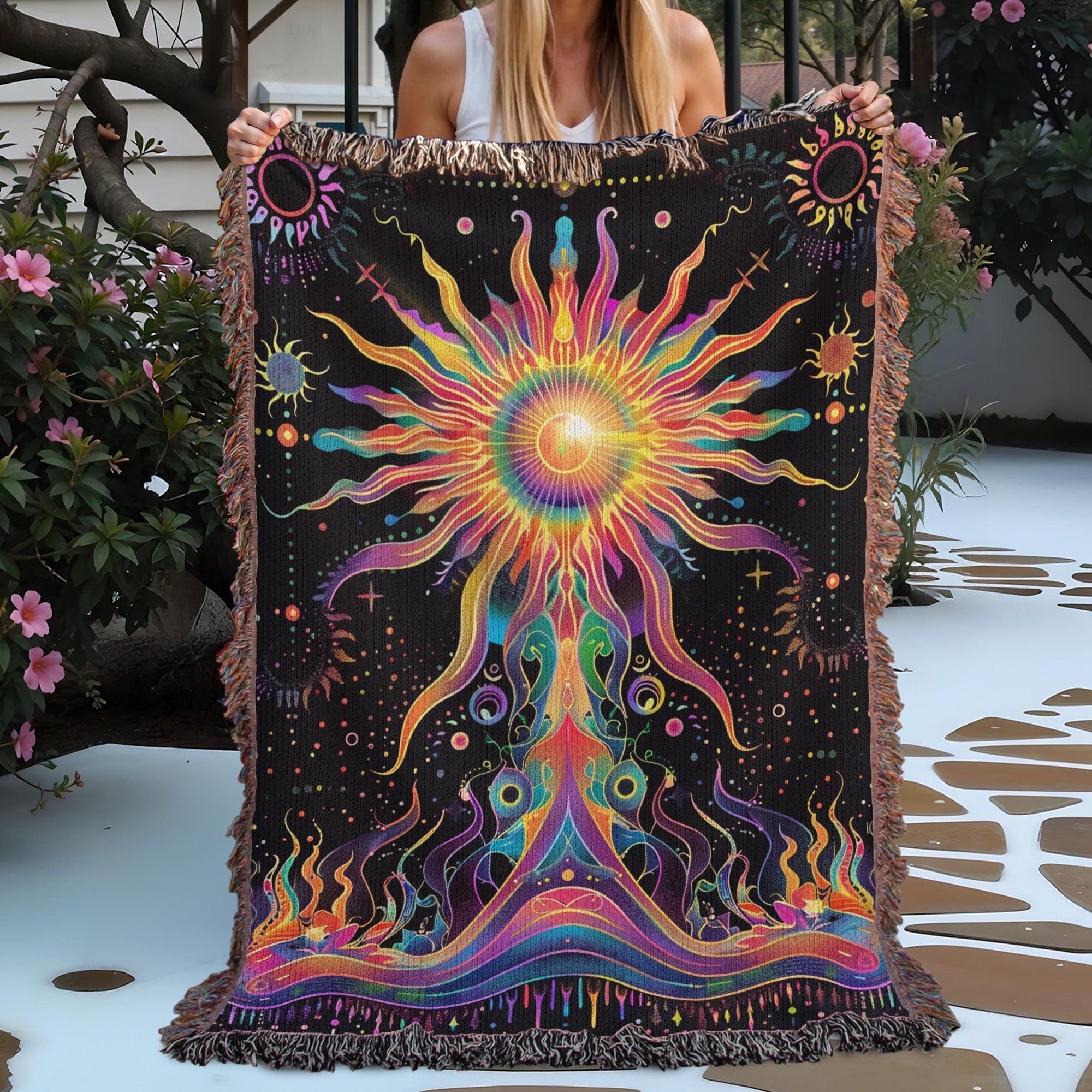Sun Peace Woven Blanket