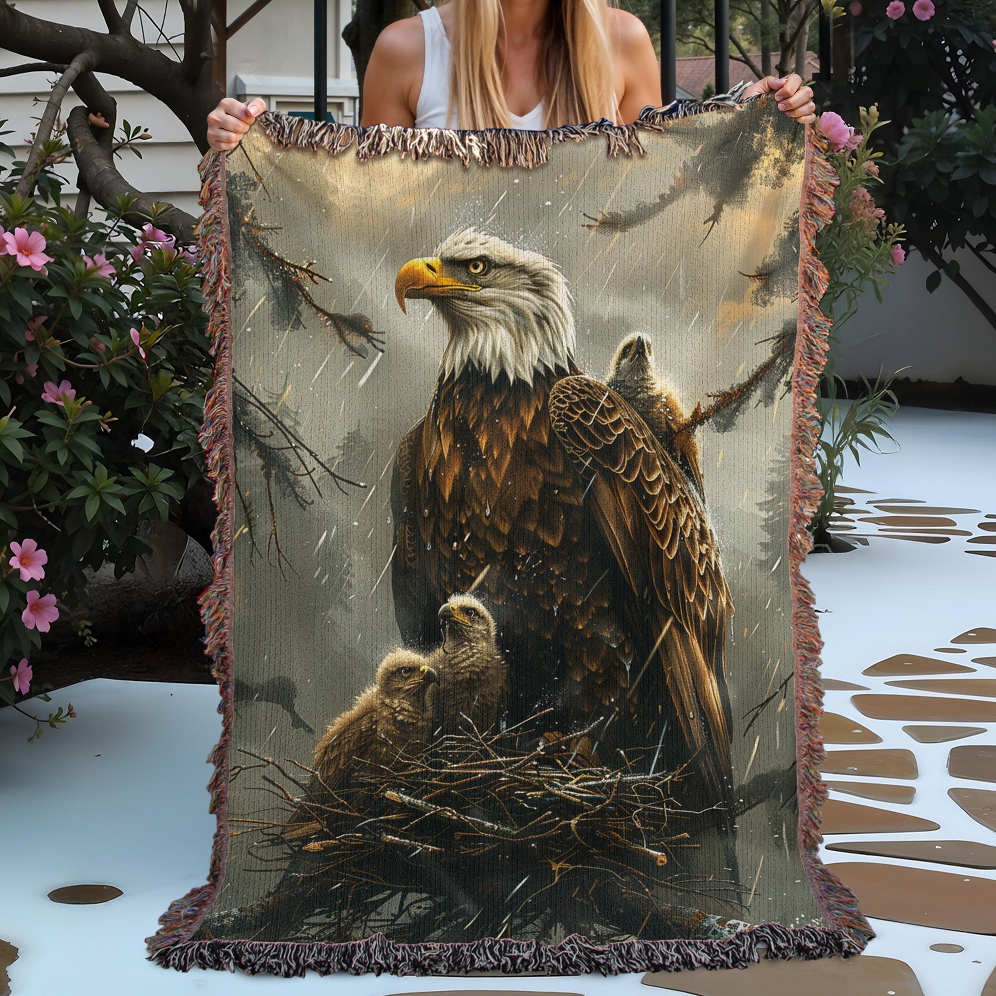 Eagle Protector Woven Blanket