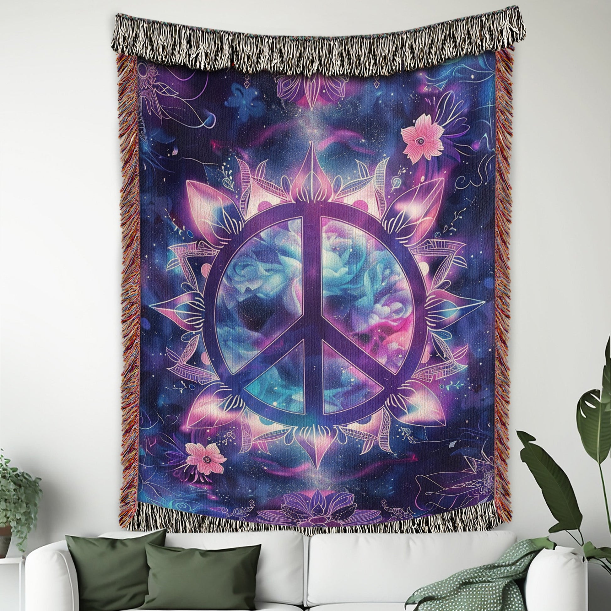 Cosmic Peace Woven Blanket