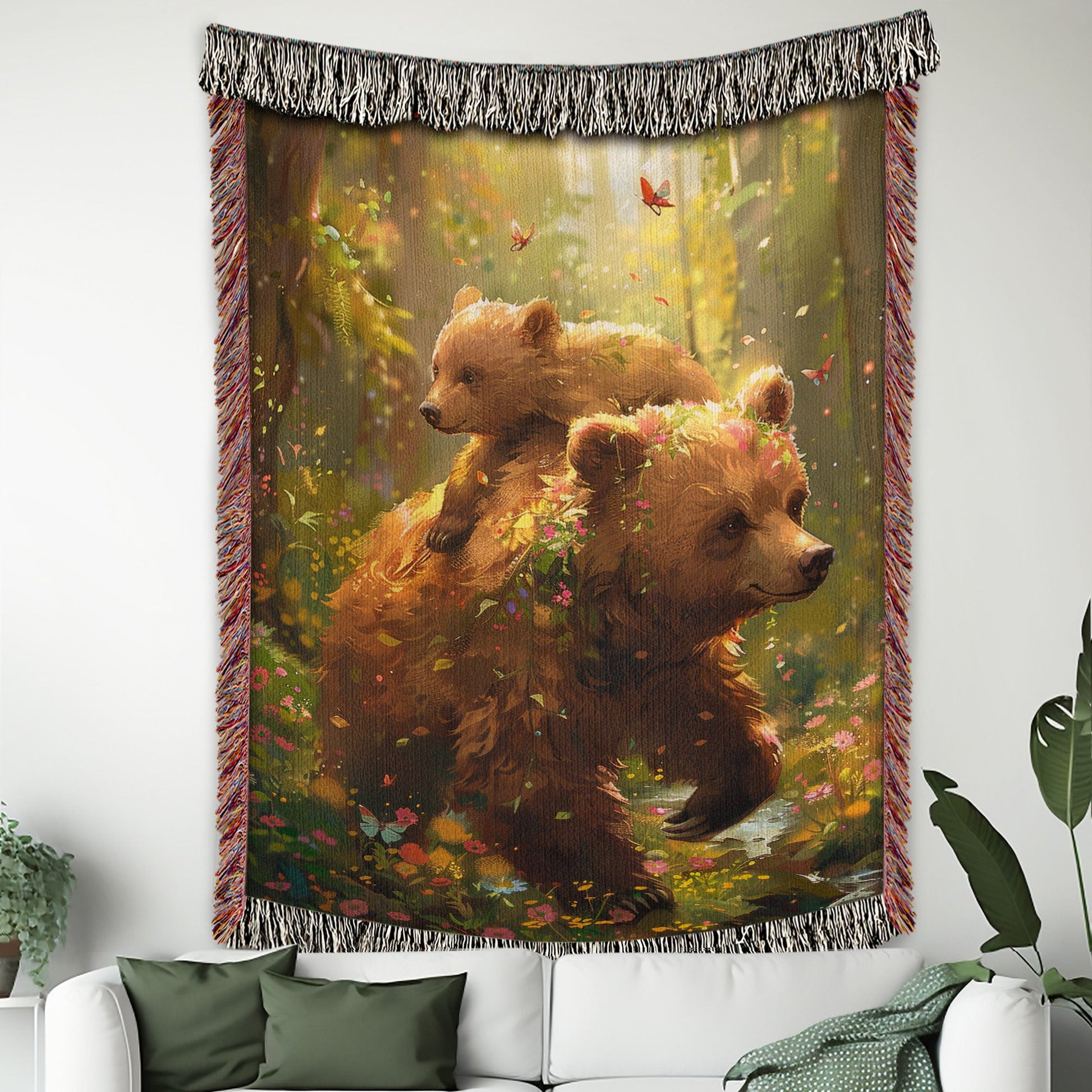 Mother Bear’s Journey Woven Blanket