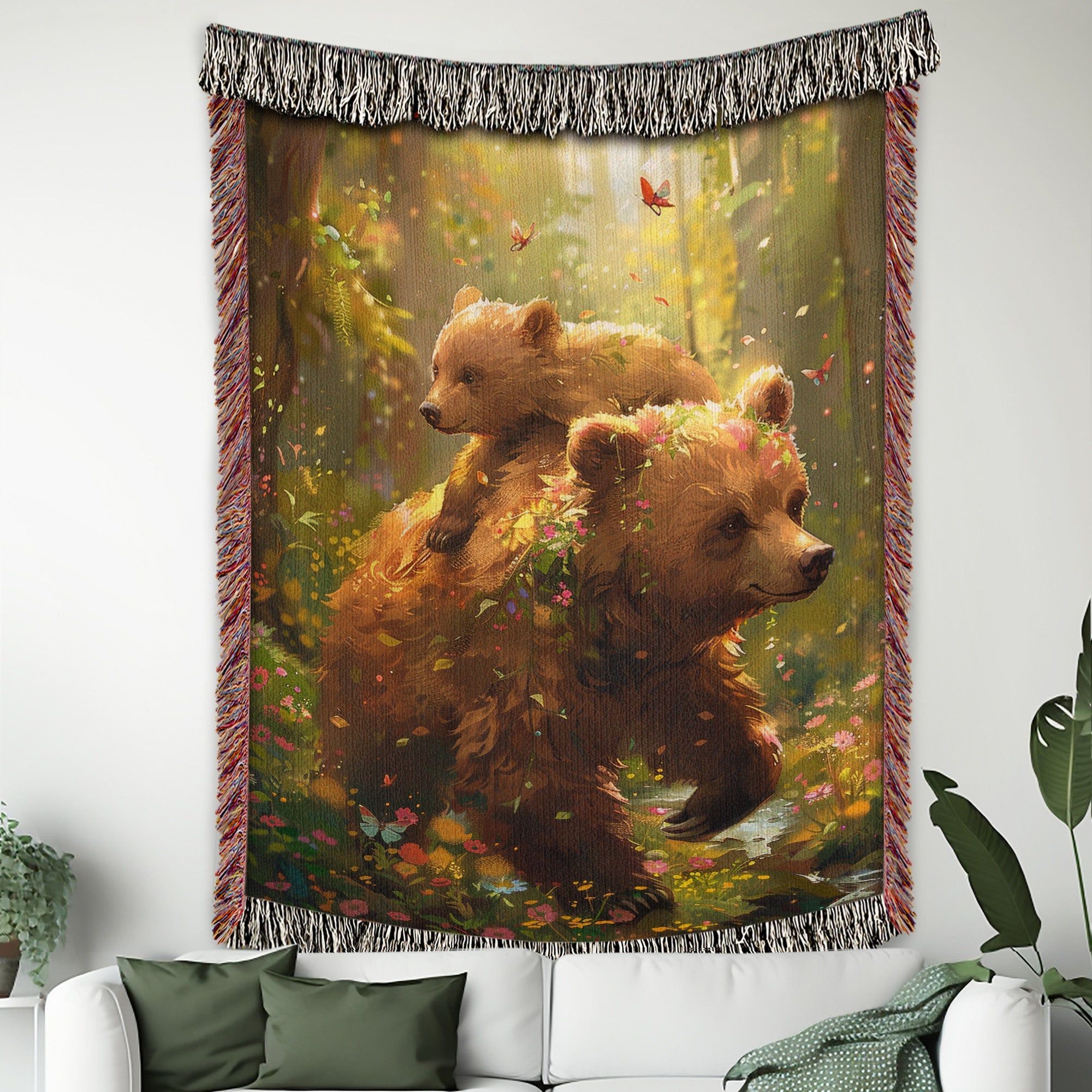 Mother Bear’s Journey Woven Blanket