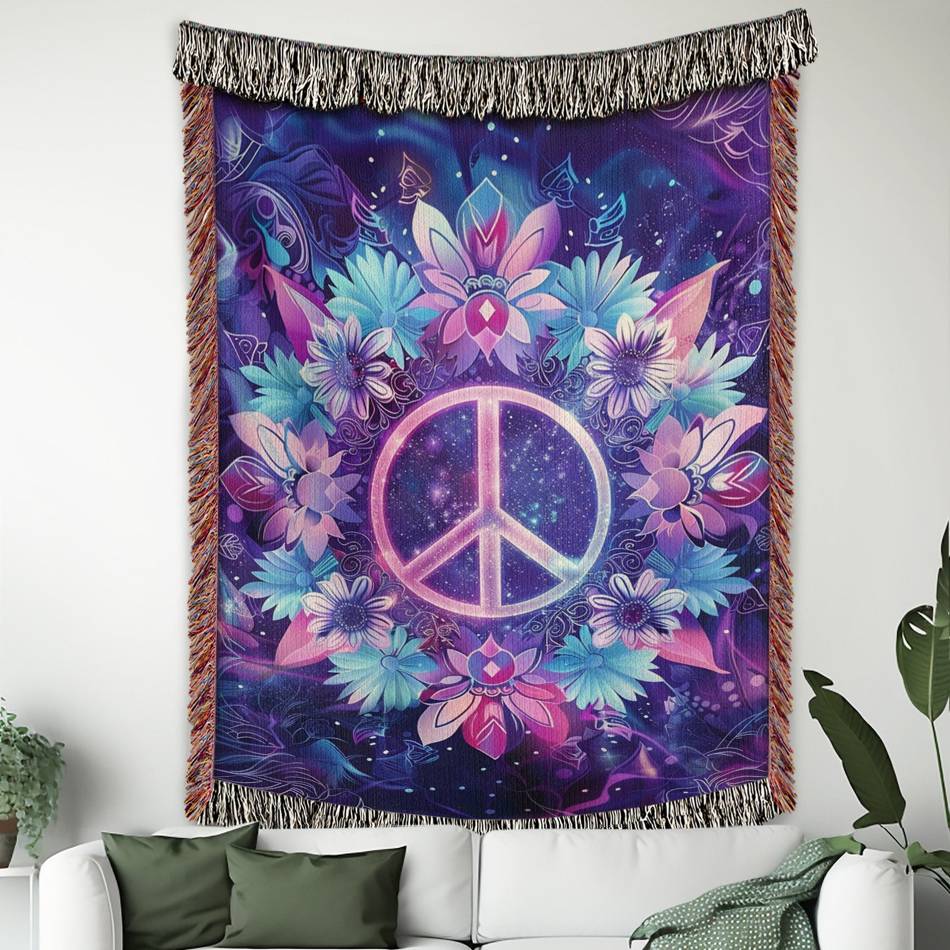 Peaceful Galaxy Woven Blanket