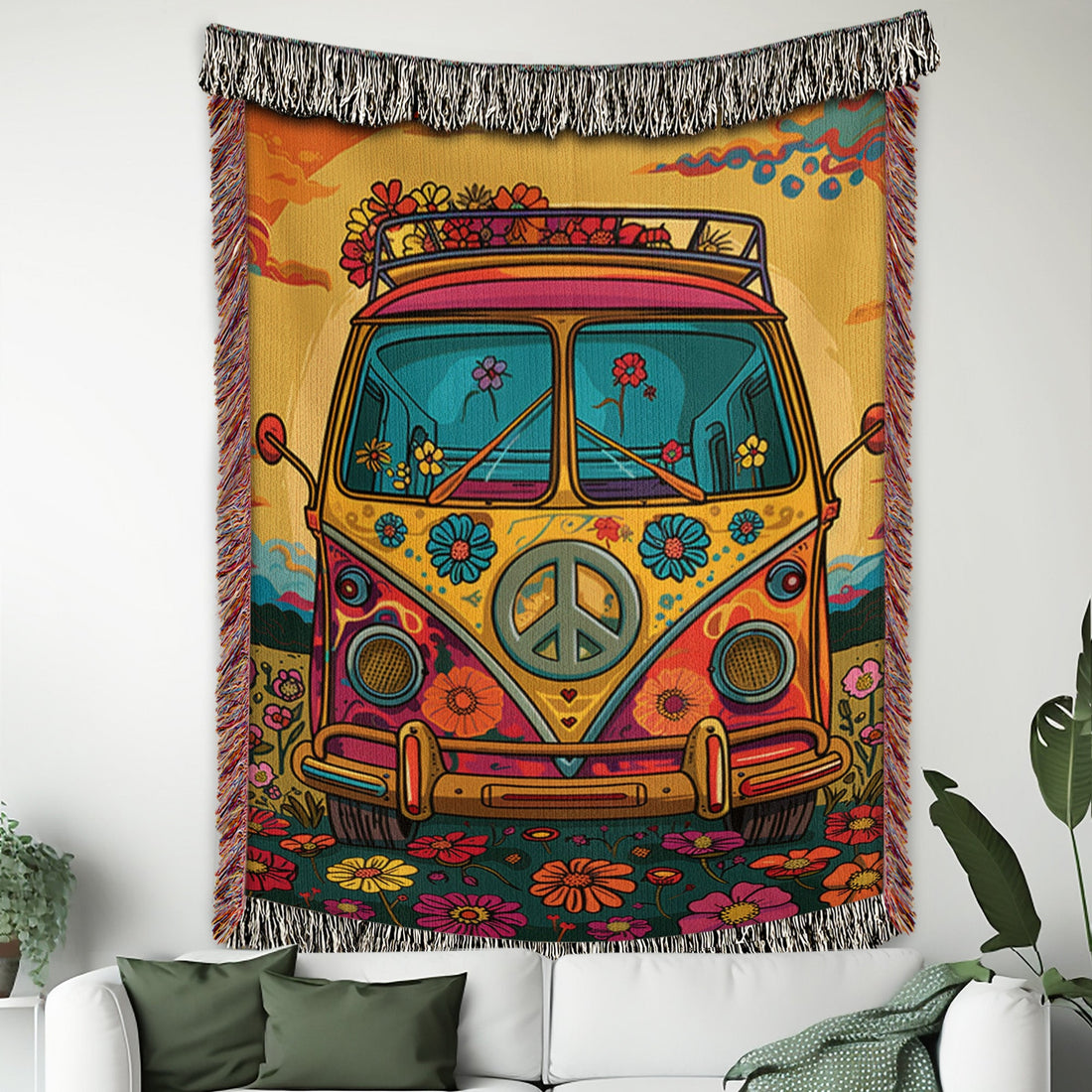 Hippie Road Trip Woven Blanket