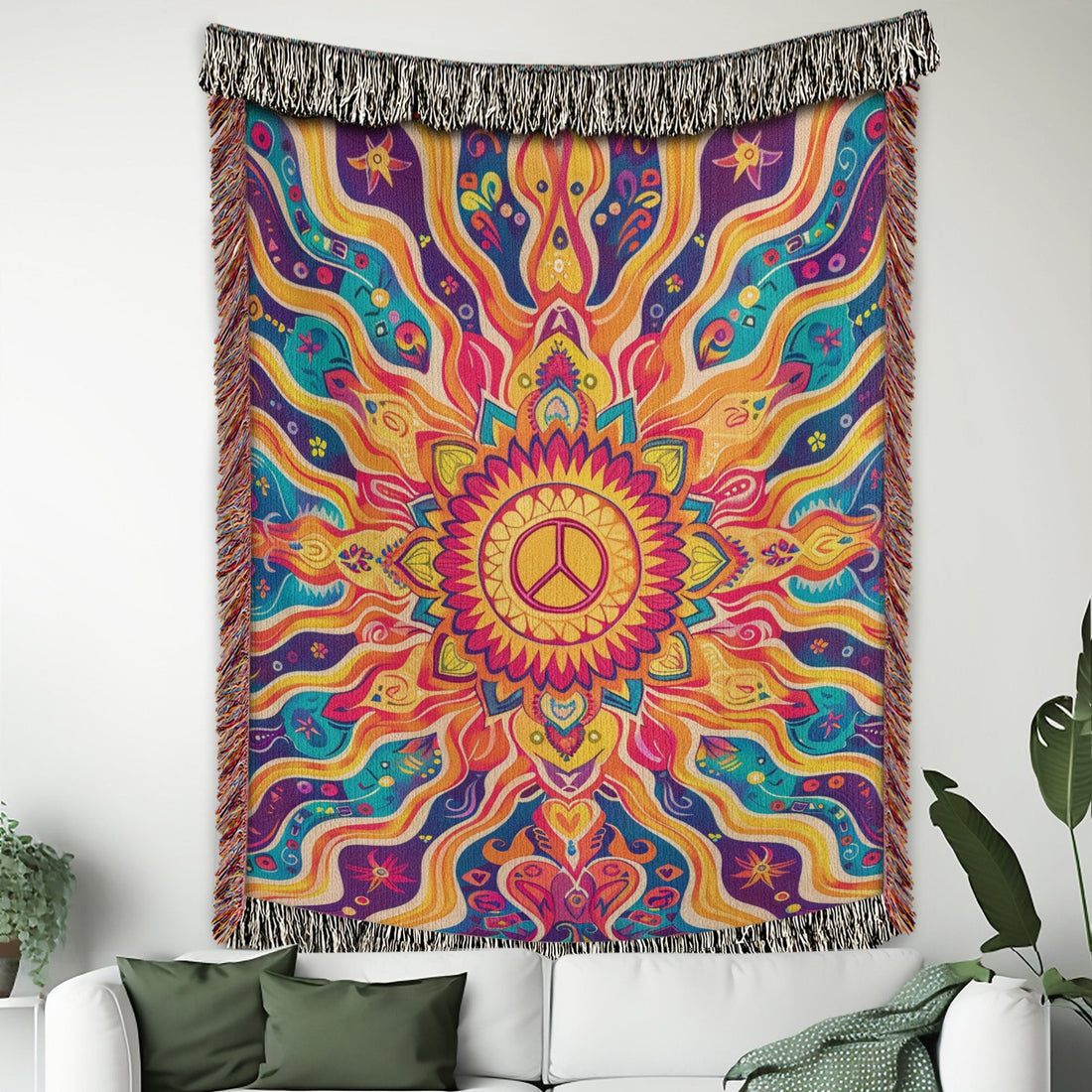 Peaceful Sun Woven Blanket
