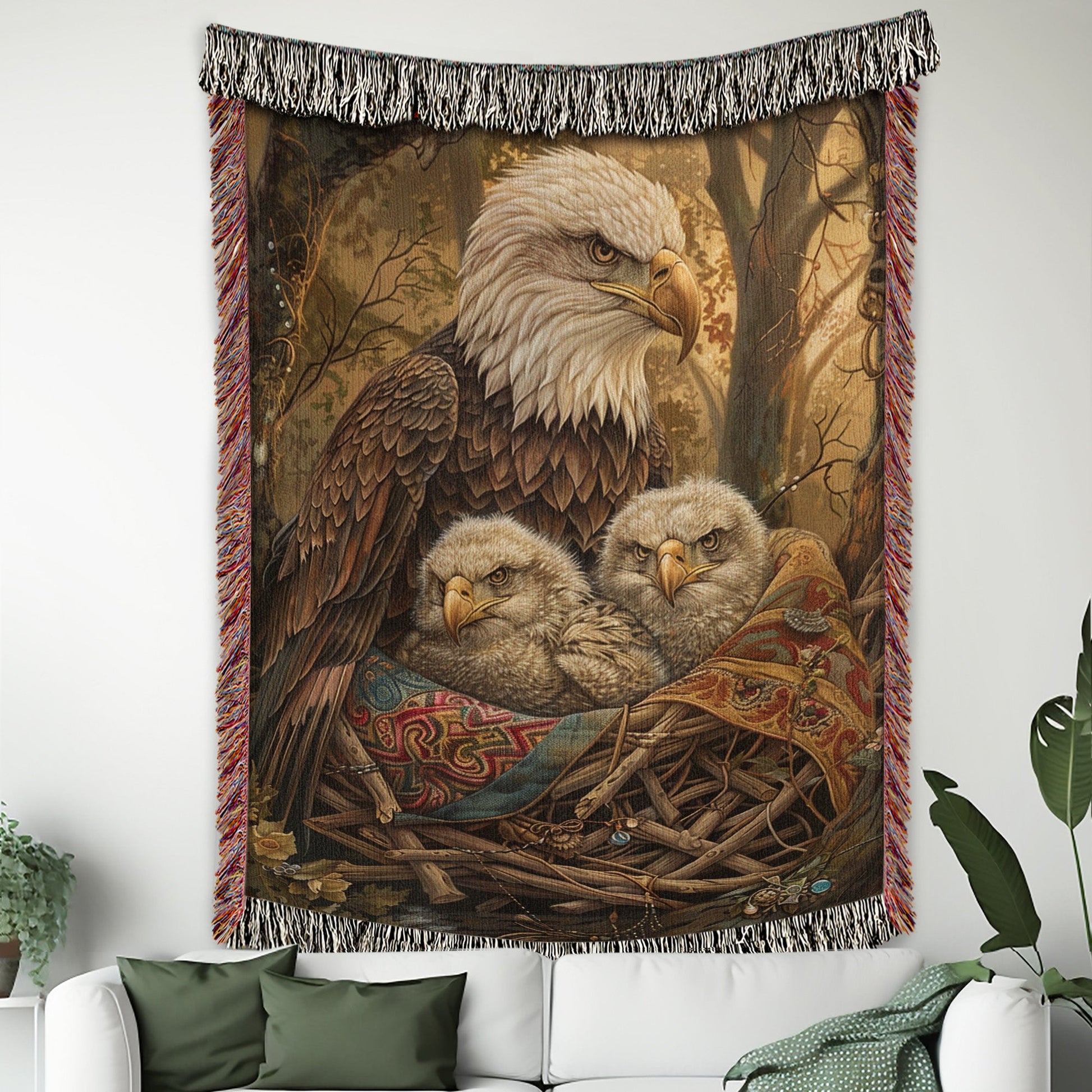 Eagle Mother’s Forest Woven Blanket
