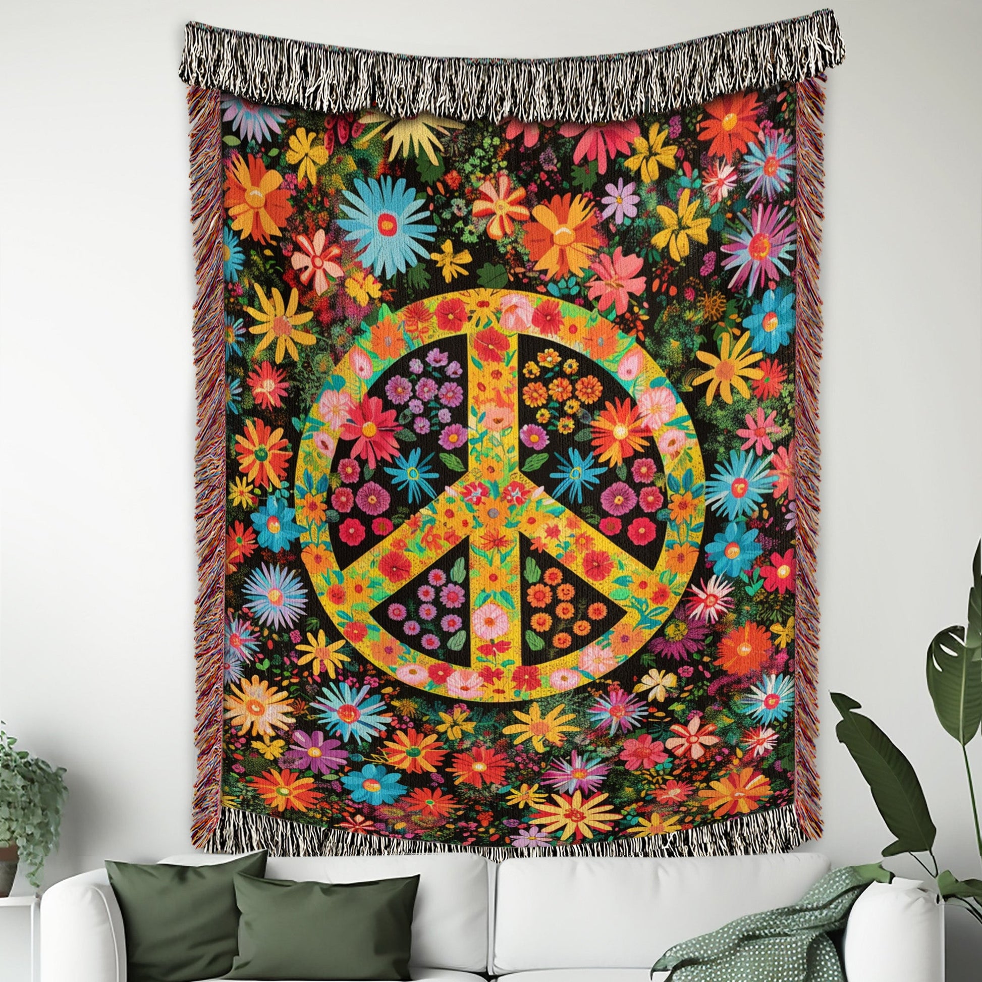 Vintage Bloom Woven Blanket