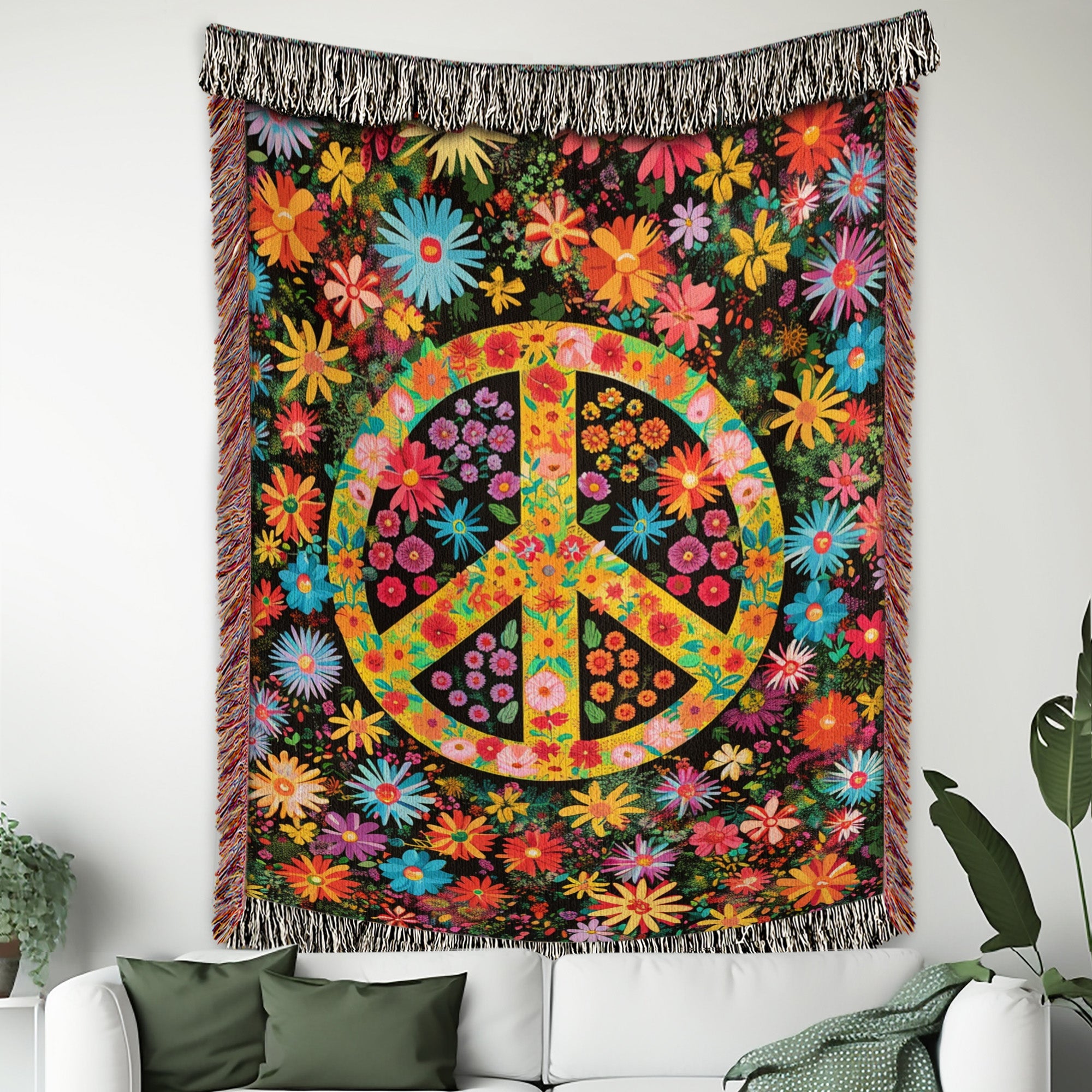 Vintage Bloom Woven Blanket