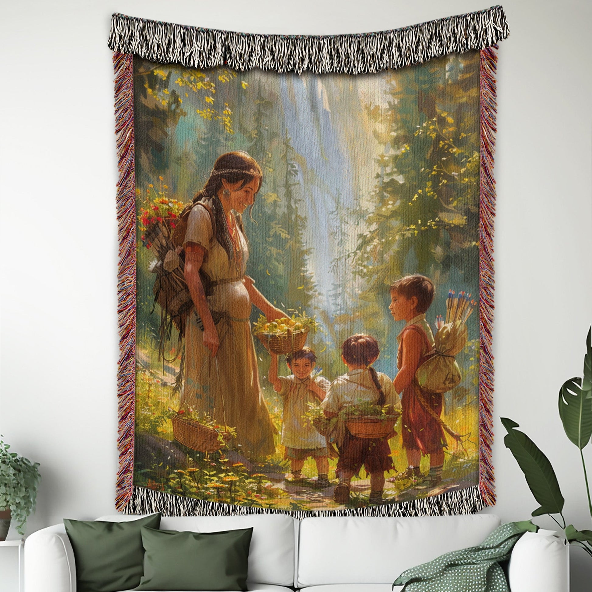 Mom’s Harvest Lesson Woven Blanket