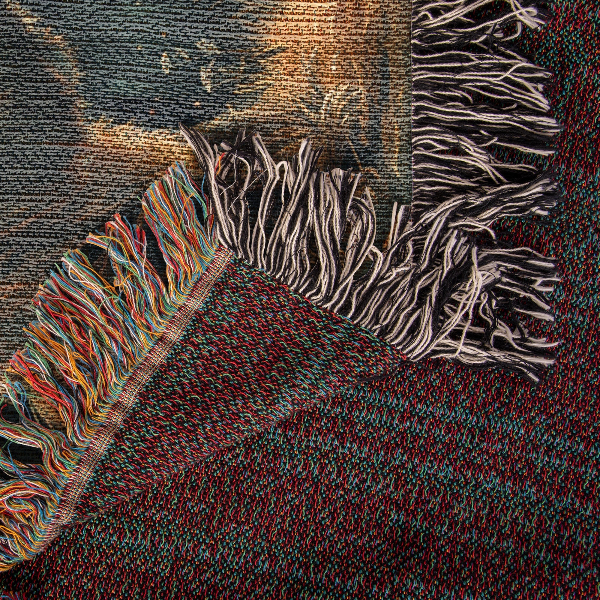 Moonlit Bear Frolic Woven Blanket