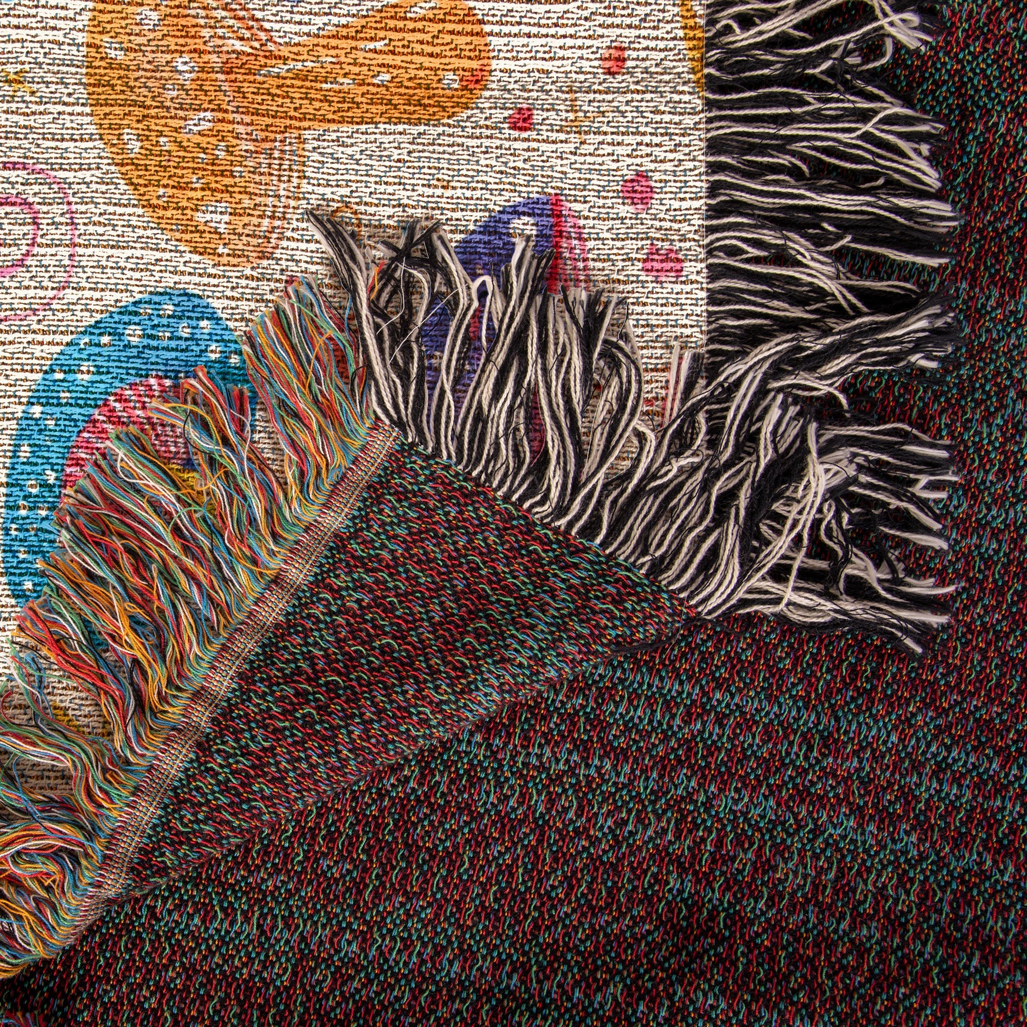 Magic Mushroom Woven Blanket