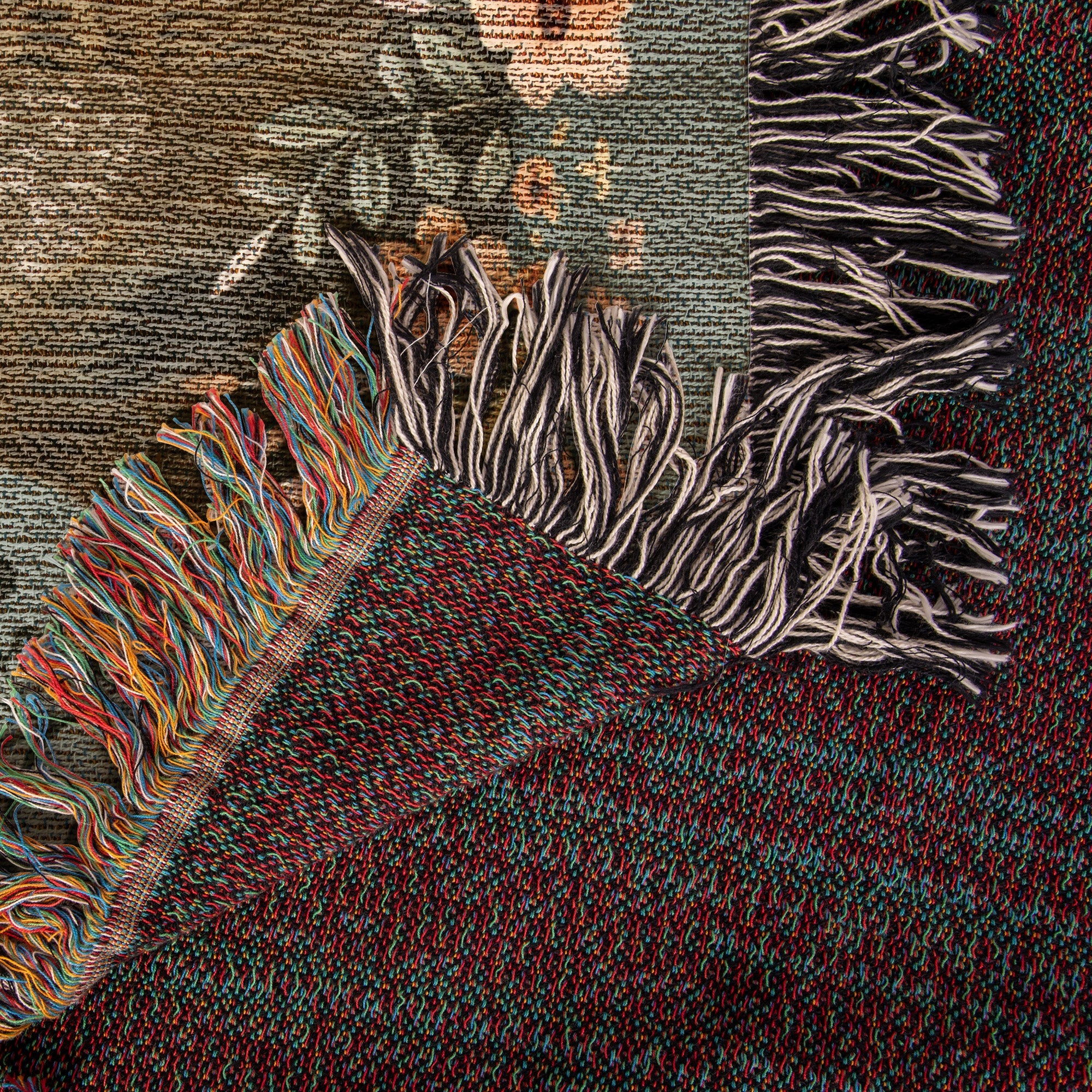 Woodland Raccoon Woven Blanket