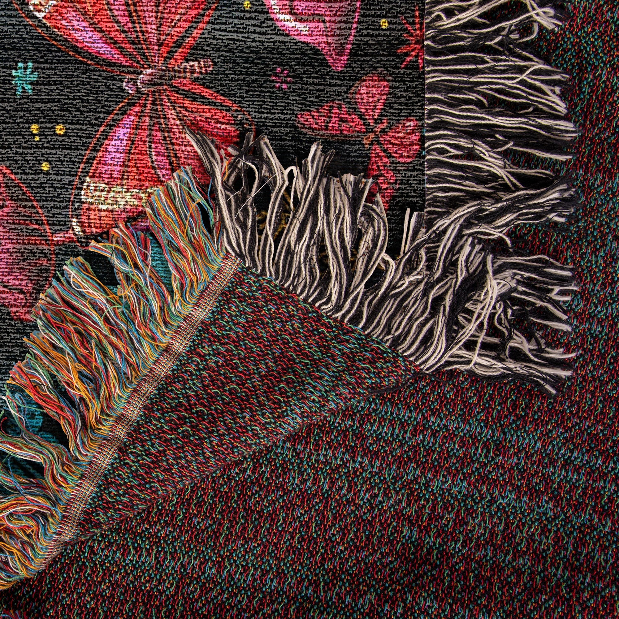 Hippie Peace Garden Woven Blanket