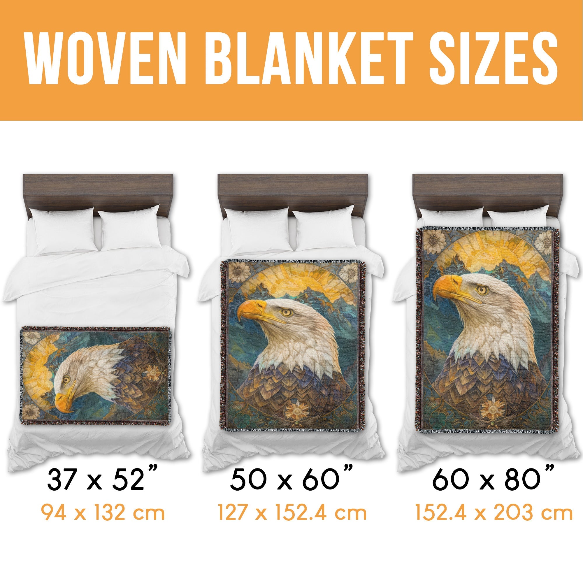 Art Nouveau Eagle Woven Blanket