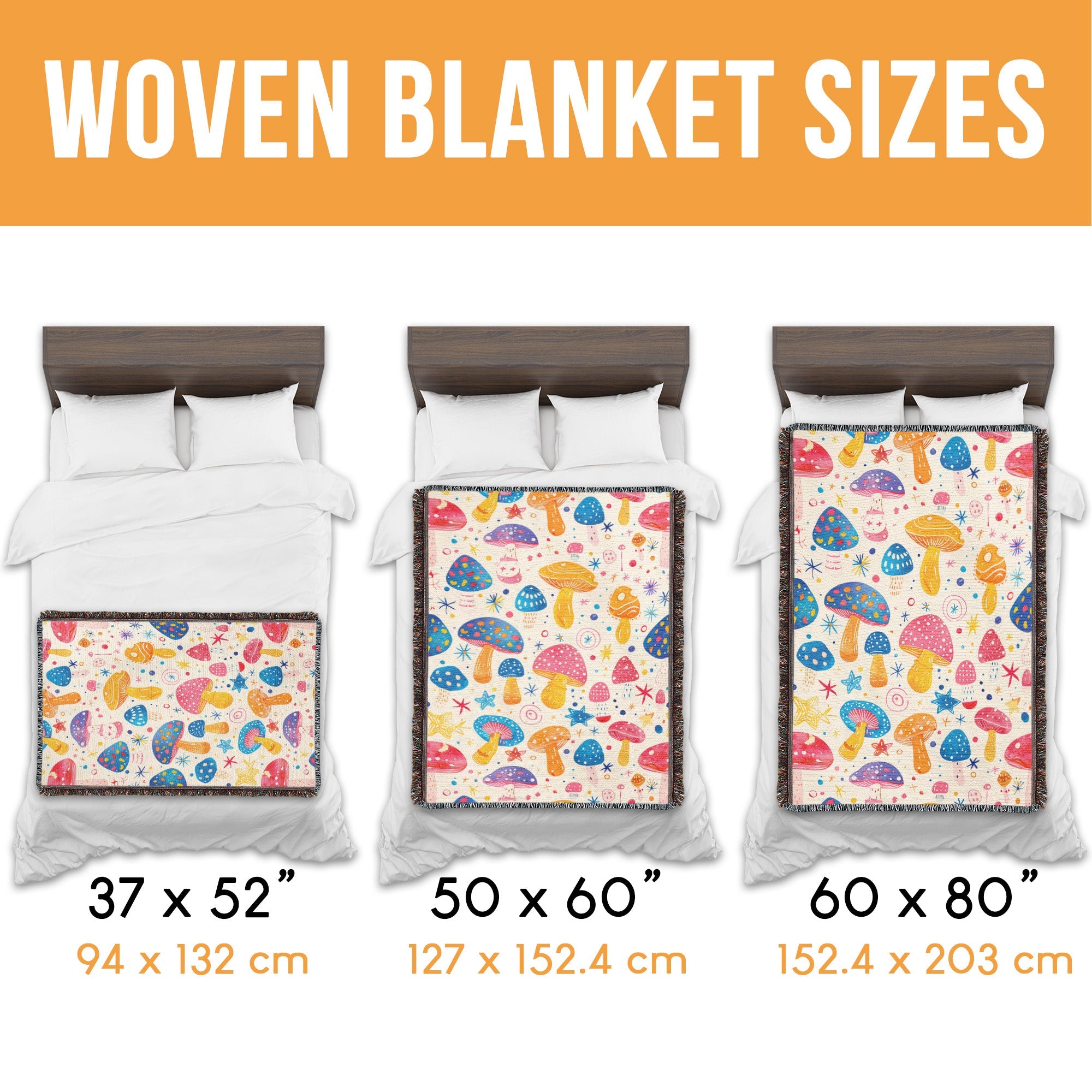 Magic Mushroom Woven Blanket