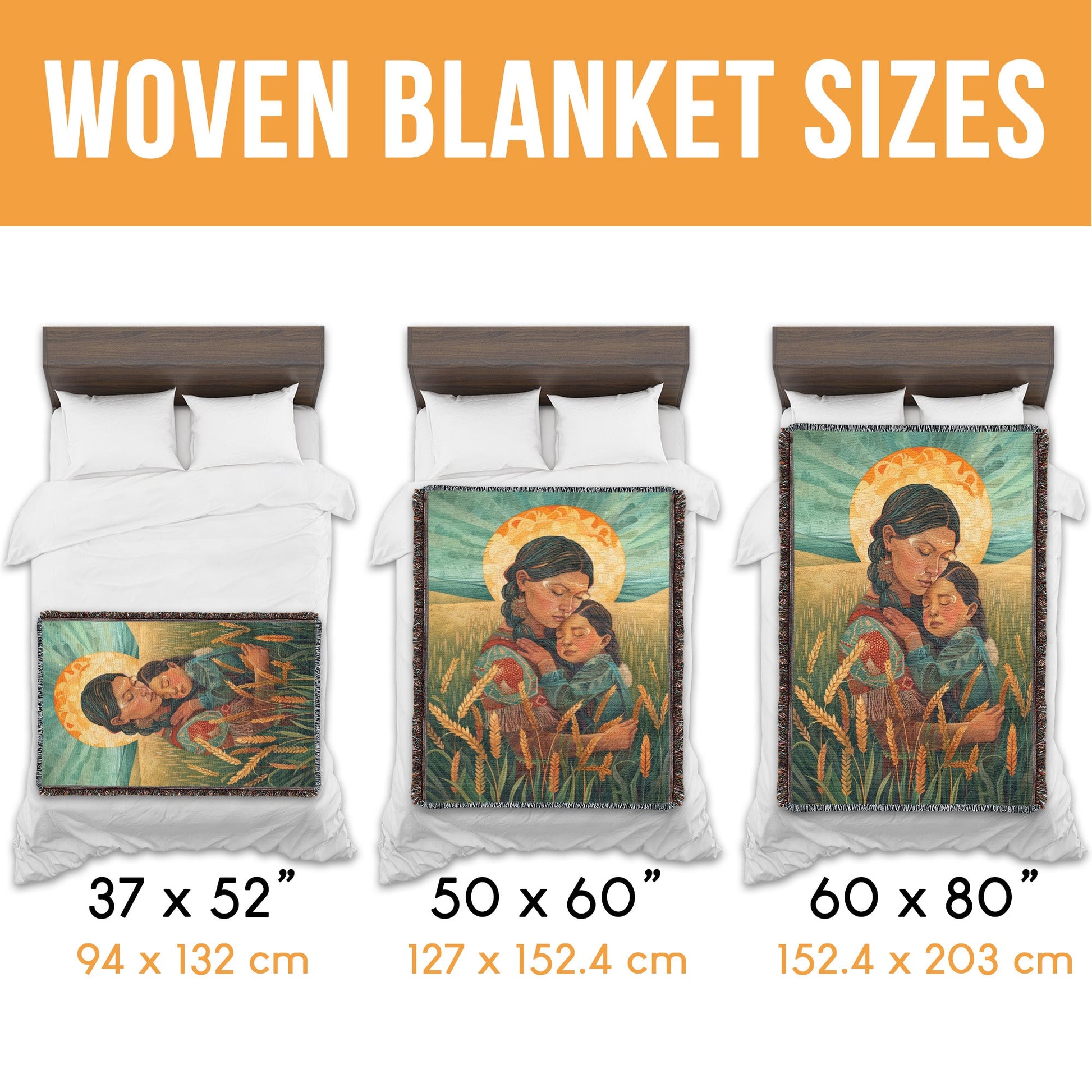 Native Mother’s Embrace Woven Blanket