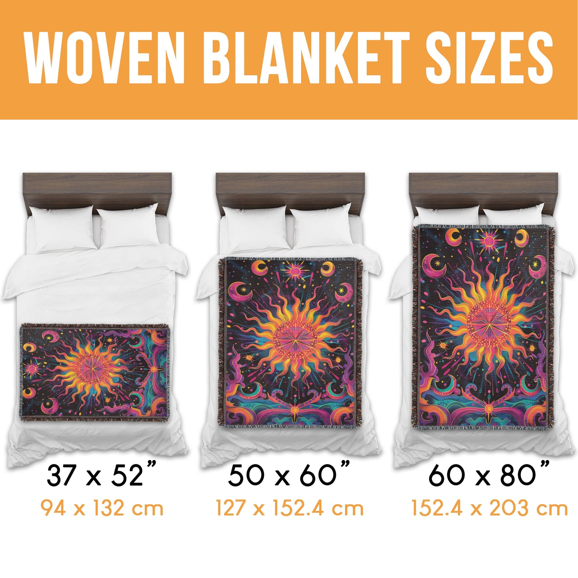 Cosmic Sun Woven Blanket
