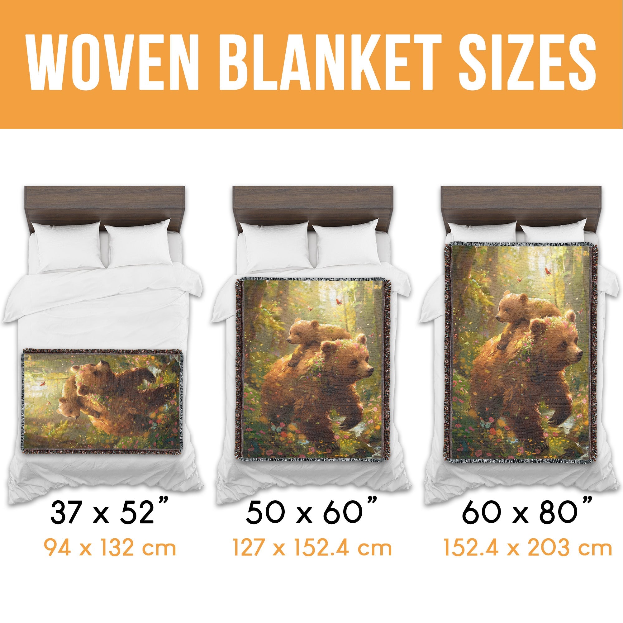 Mother Bear’s Journey Woven Blanket