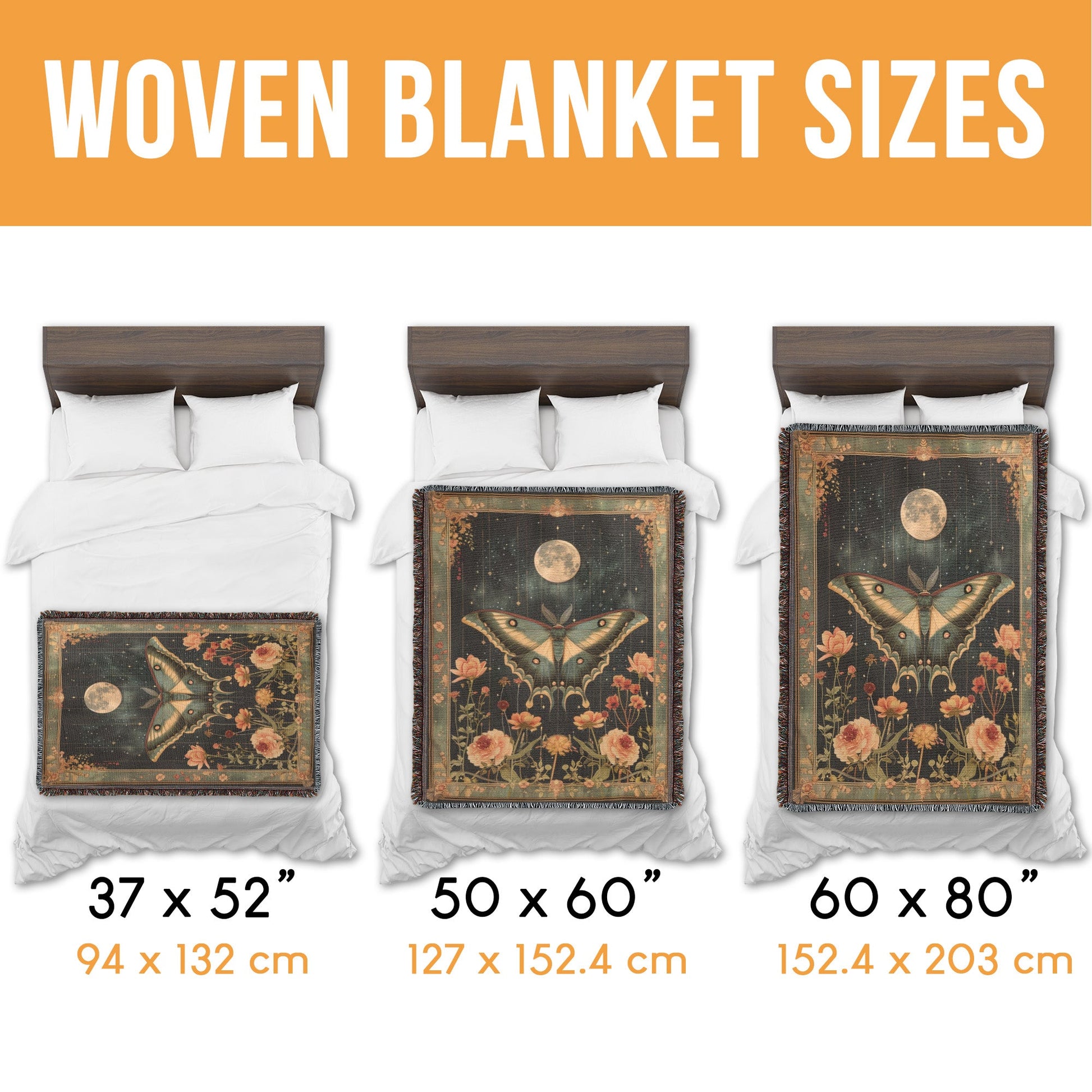 Night Garden Butterfly Cotton Blanket