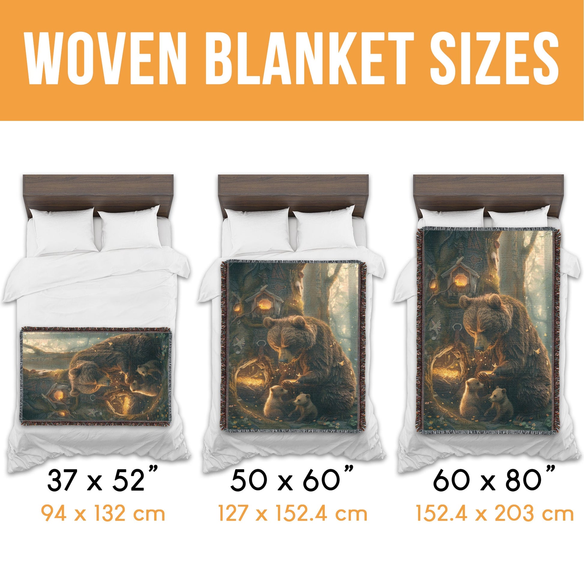 Mother Bear’s Honey Woven Blanket