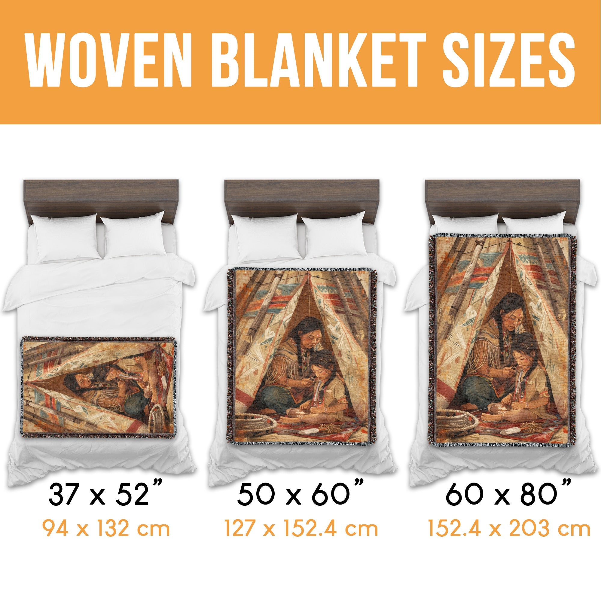 Mom’s Embroidery Woven Blanket