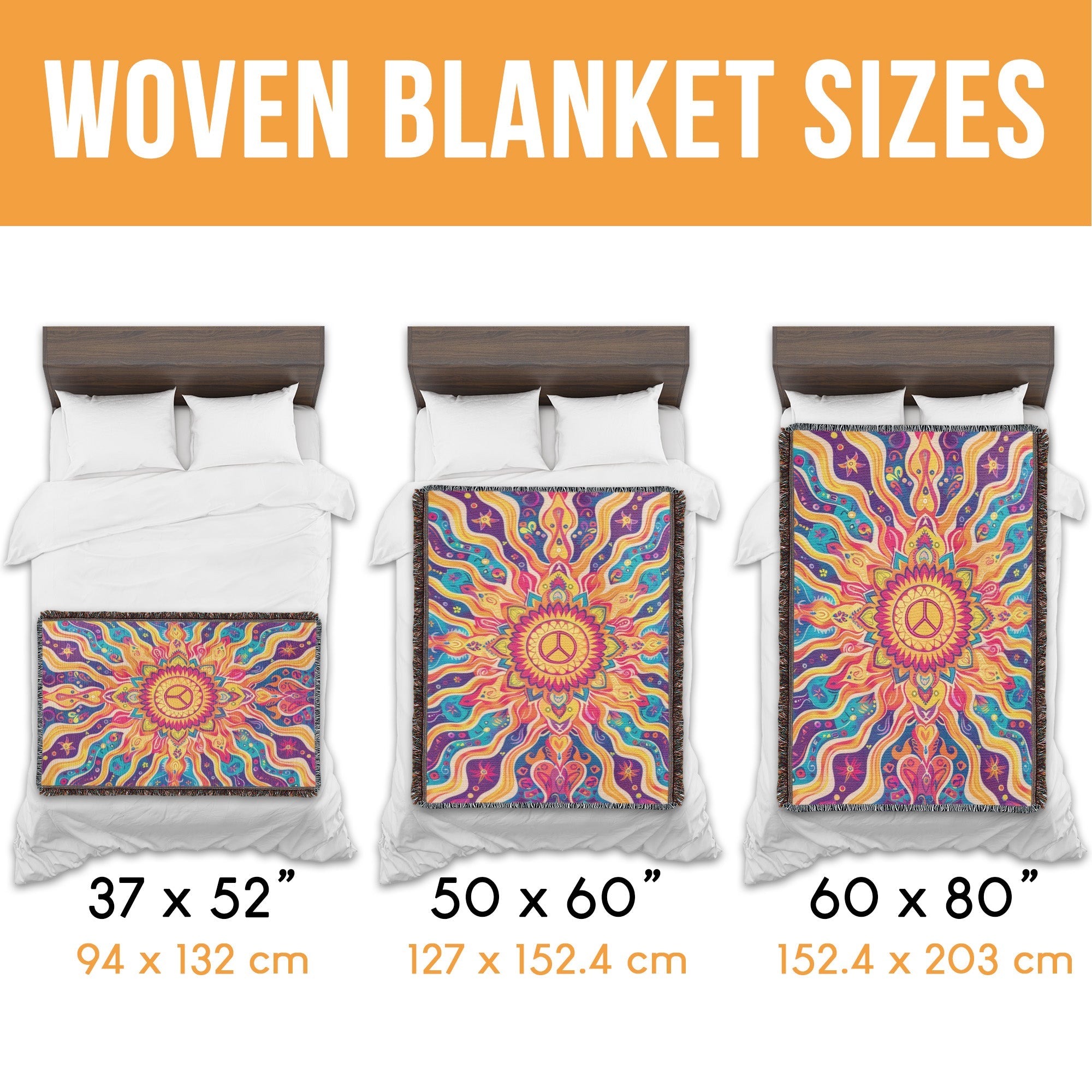 Peaceful Sun Woven Blanket