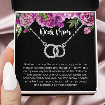 You Held My Hand For Many Years, Mother of the Bride Pair Necklace, Mom Wedding Gift from Bride